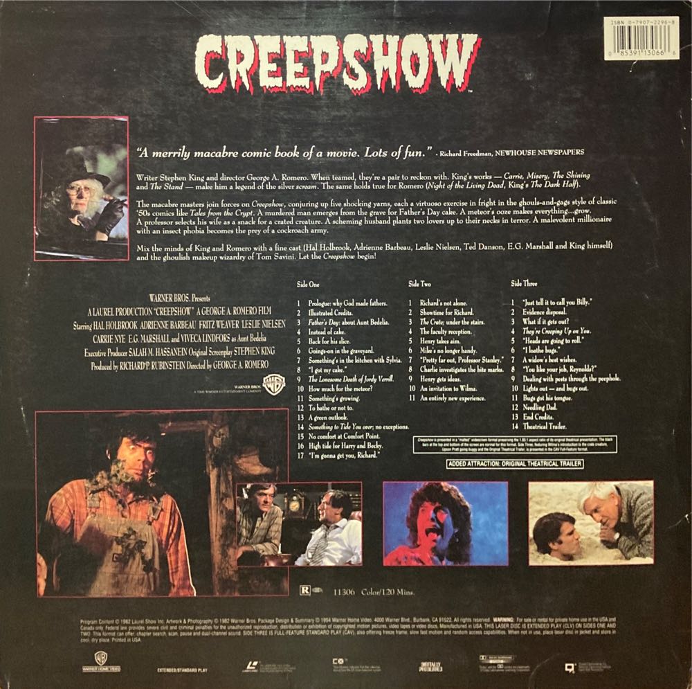 Creepshow Laser Disc movie collectible [Barcode 085391130666] - Main Image 2
