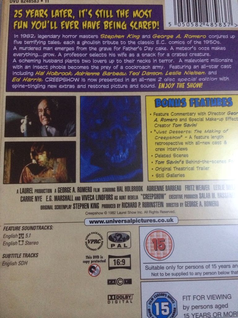 Creepshow (2 Disc Special Edition) DVD movie collectible [Barcode 5050582485837] - Main Image 2