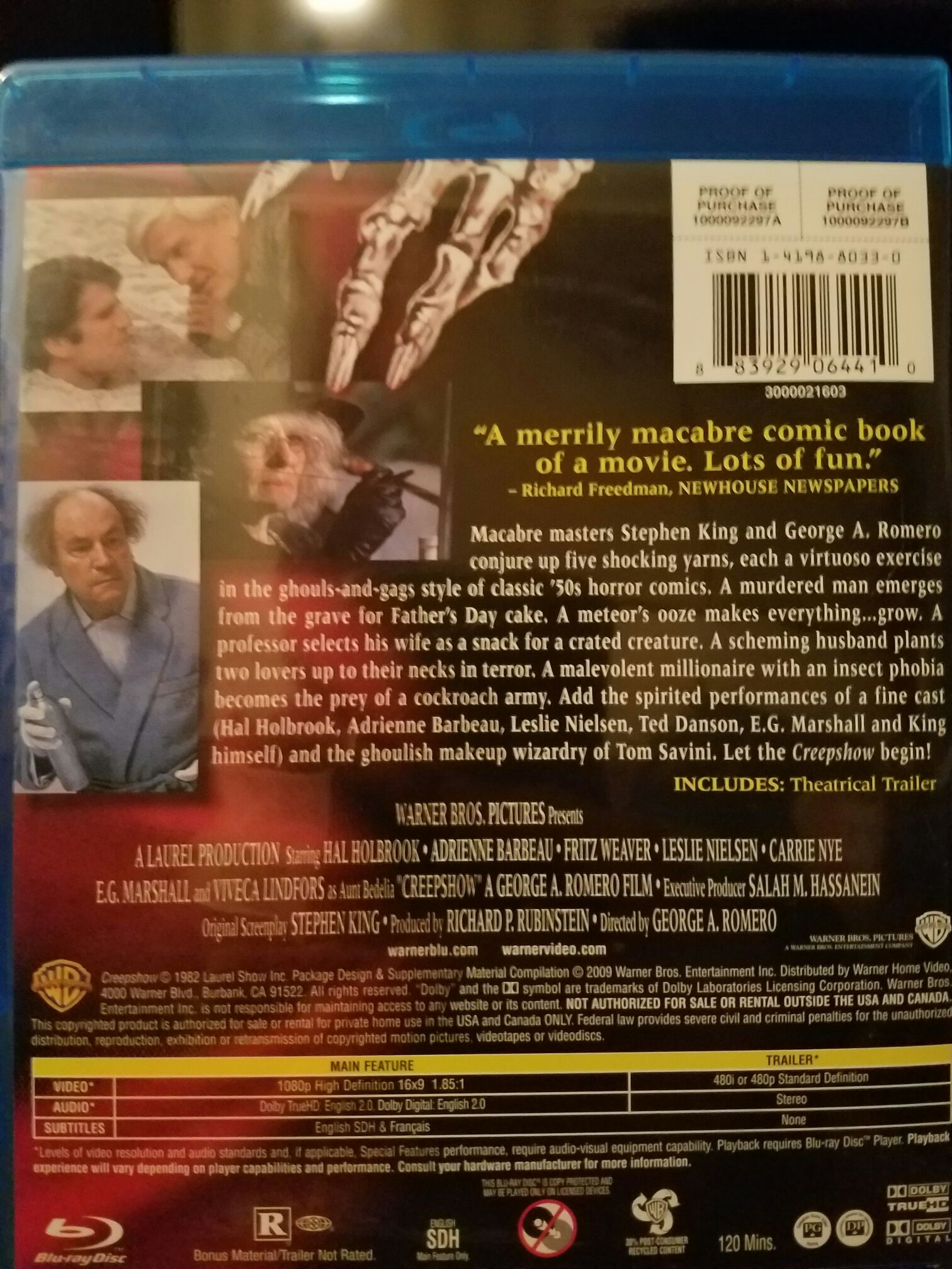 Creepshow Blu-ray movie collectible [Barcode 883929064410] - Main Image 2