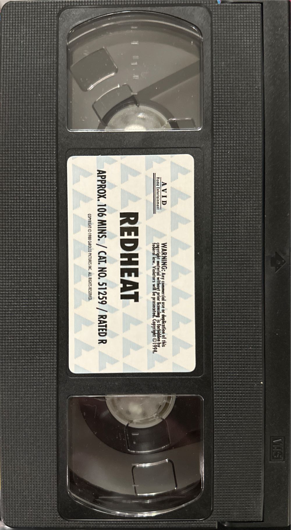 Red Heat VHS movie collectible [Barcode 012235125939] - Main Image 4