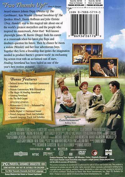 Finding Neverland.  E-75 Digital Copy movie collectible [Barcode 786936283167] - Main Image 2