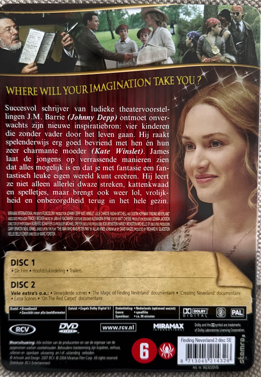 Finding Neverland DVD movie collectible [Barcode 8713045214326] - Main Image 2