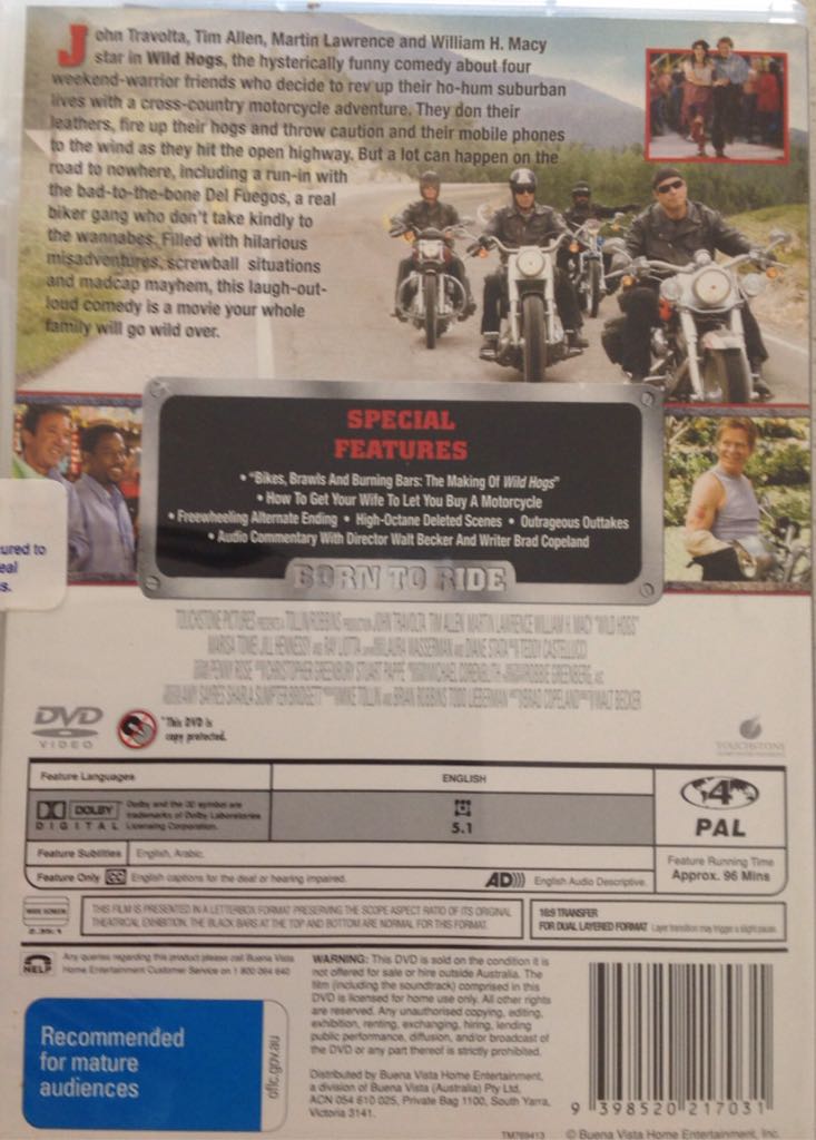 Wild Hogs DVD movie collectible [Barcode 9398520217031] - Main Image 2