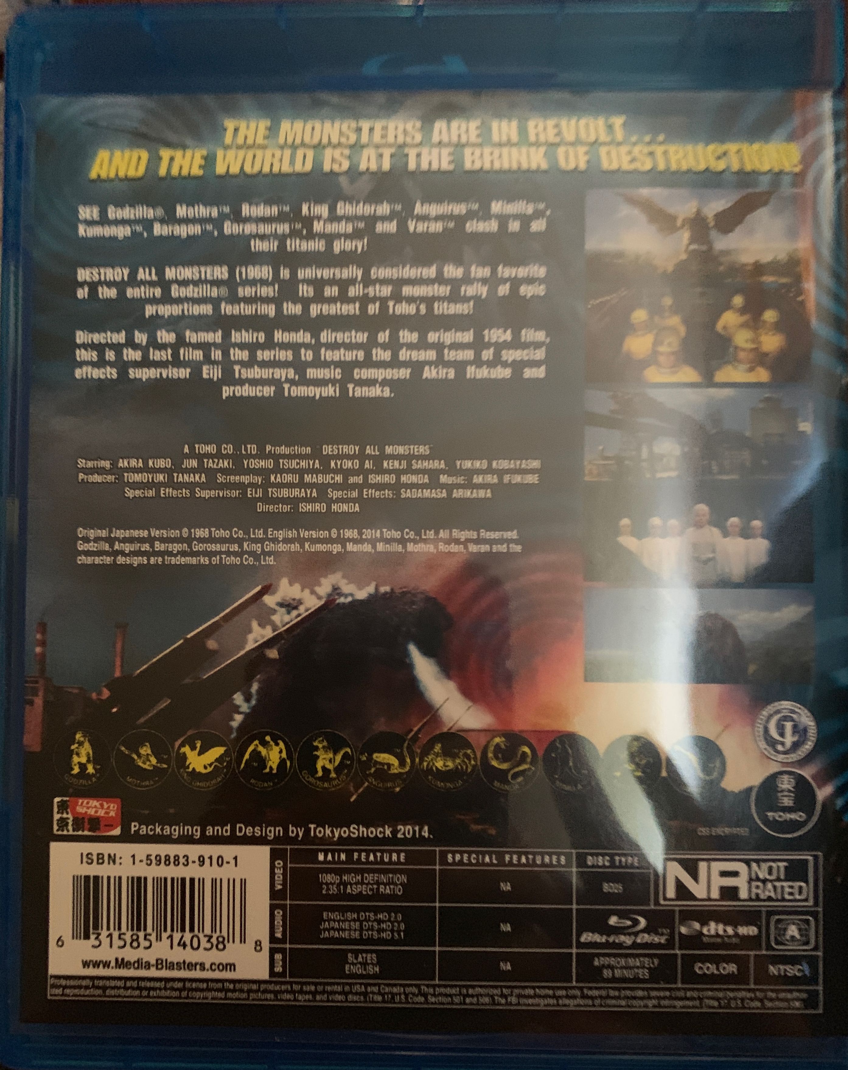 Godzilla: Destroy All Monsters Blu-ray movie collectible [Barcode 631585140388] - Main Image 2