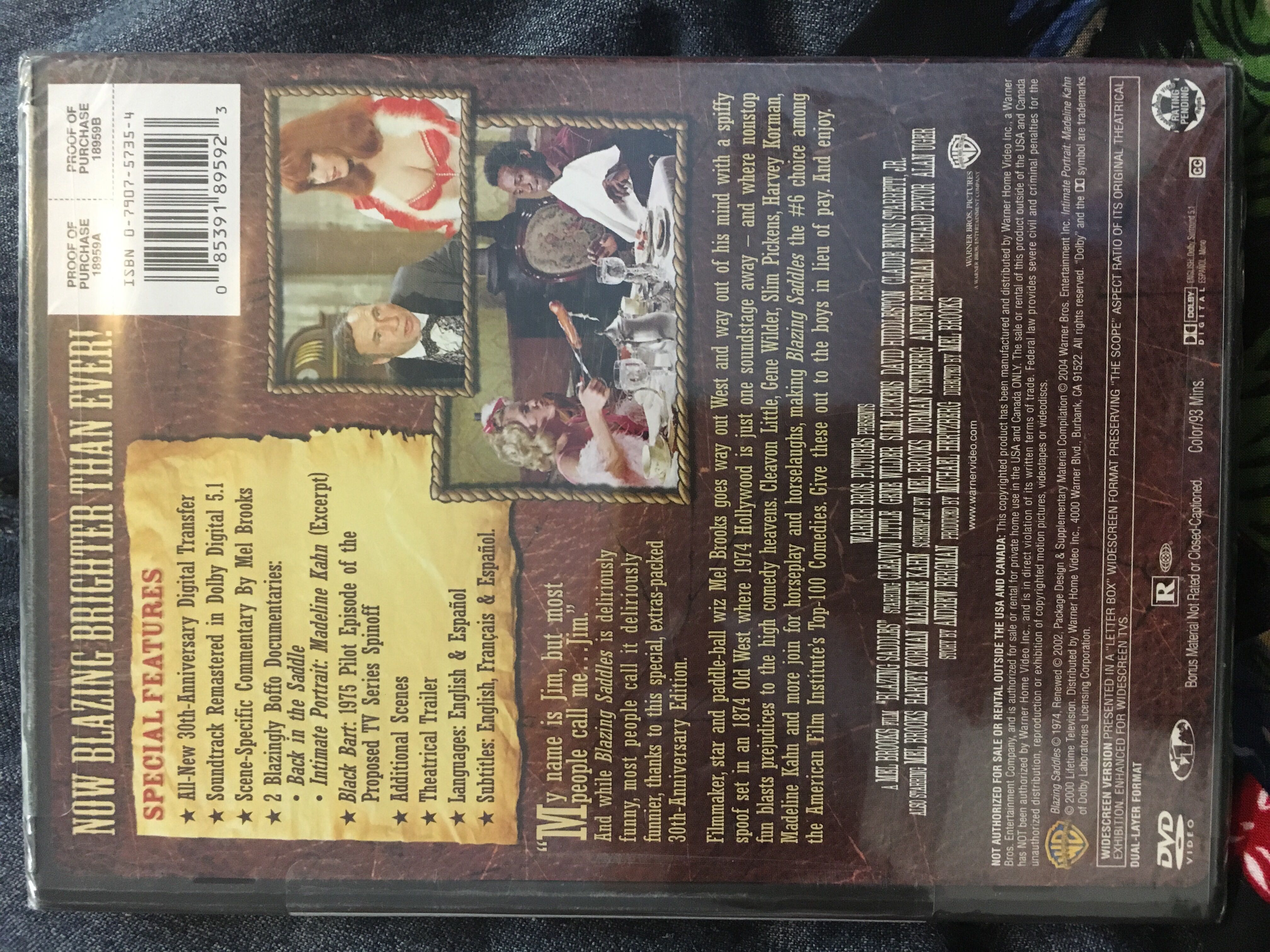 Blazing Saddles DVD movie collectible [Barcode 085391895923] - Main Image 3