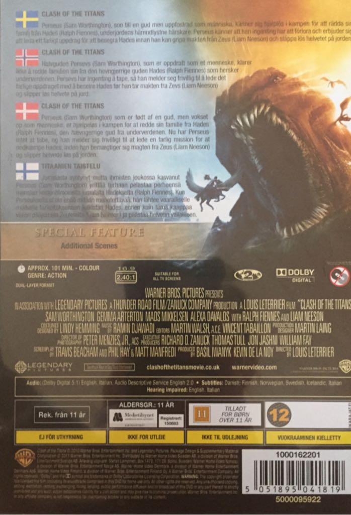 Clash of the Titans Digital Copy movie collectible [Barcode 5051895041819] - Main Image 2