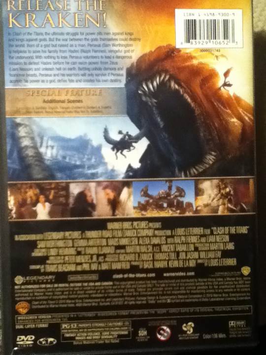 Clash Of The Titans DVD movie collectible [Barcode 883929106523] - Main Image 2