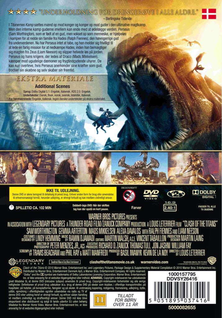 Clash Of The Titans (2010) DVD movie collectible [Barcode 883929141913] - Main Image 2