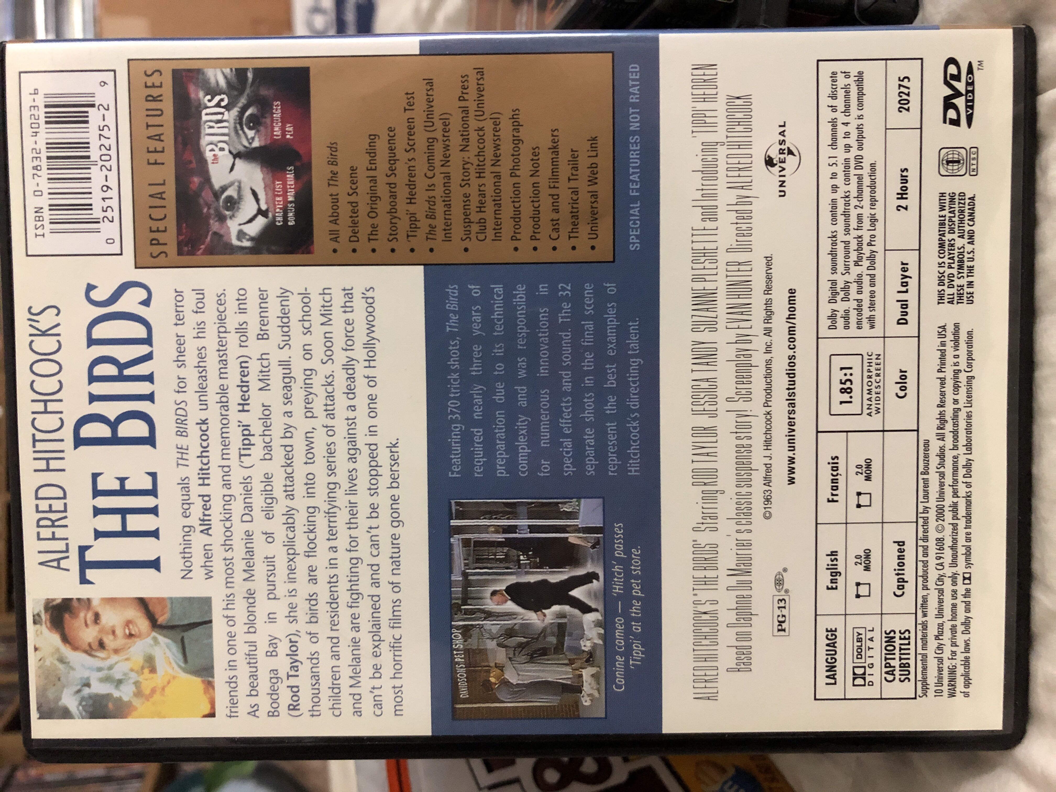 The Birds DVD movie collectible [Barcode 025192027529] - Main Image 3