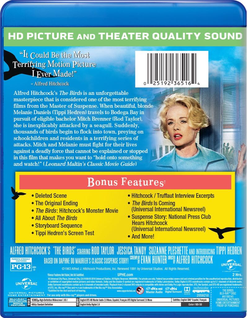 The Birds 4K Ultra HD movie collectible [Barcode 025192365164] - Main Image 2