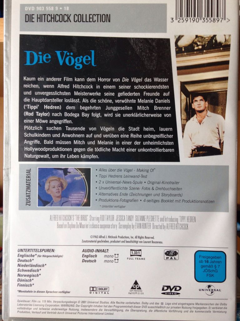 Birds, The DVD movie collectible [Barcode 3259190355897] - Main Image 2