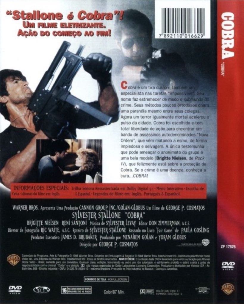 Cobra DVD movie collectible [Barcode 7892110016629] - Main Image 2