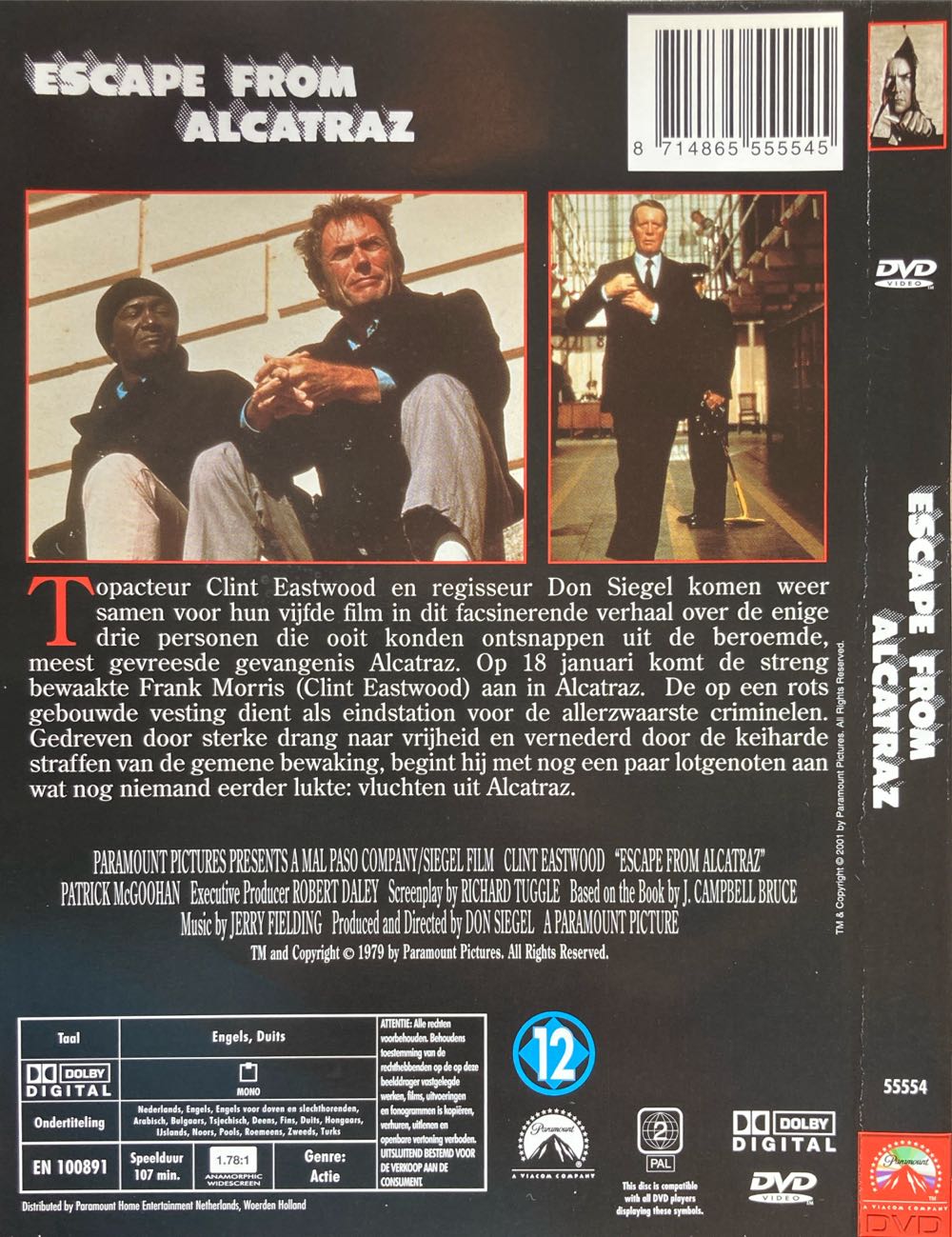 Escape from Alcatraz DVD movie collectible [Barcode 8714865555545] - Main Image 2