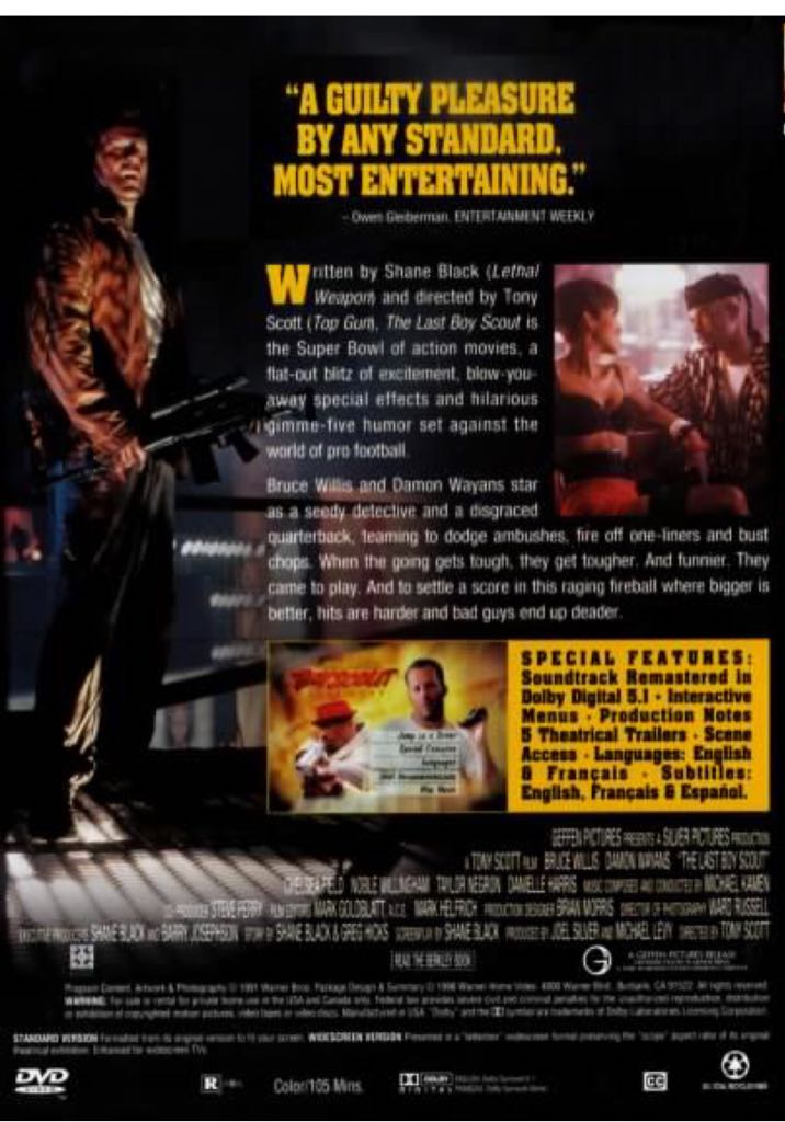The Last Boy Scout (VF) DVD movie collectible [Barcode 085391149217] - Main Image 2