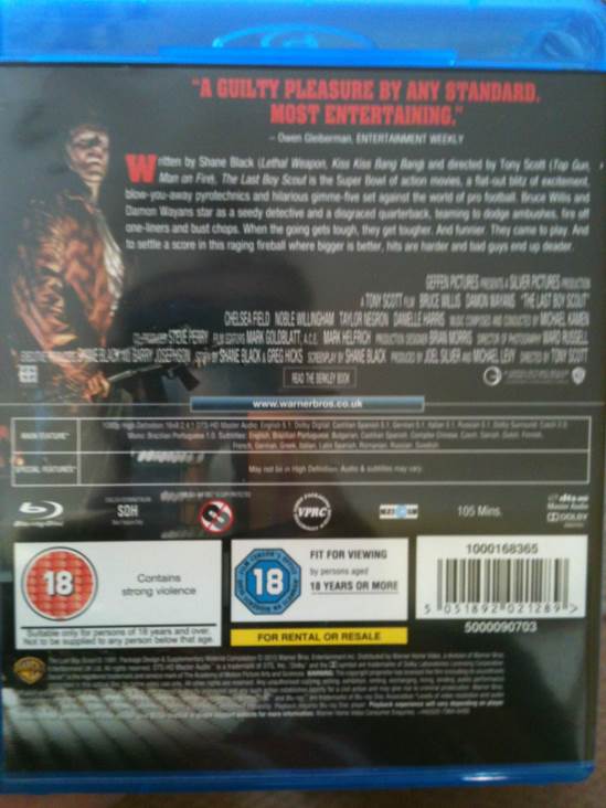 Last Boy Scout, The Blu-ray movie collectible [Barcode 5051892021289] - Main Image 2