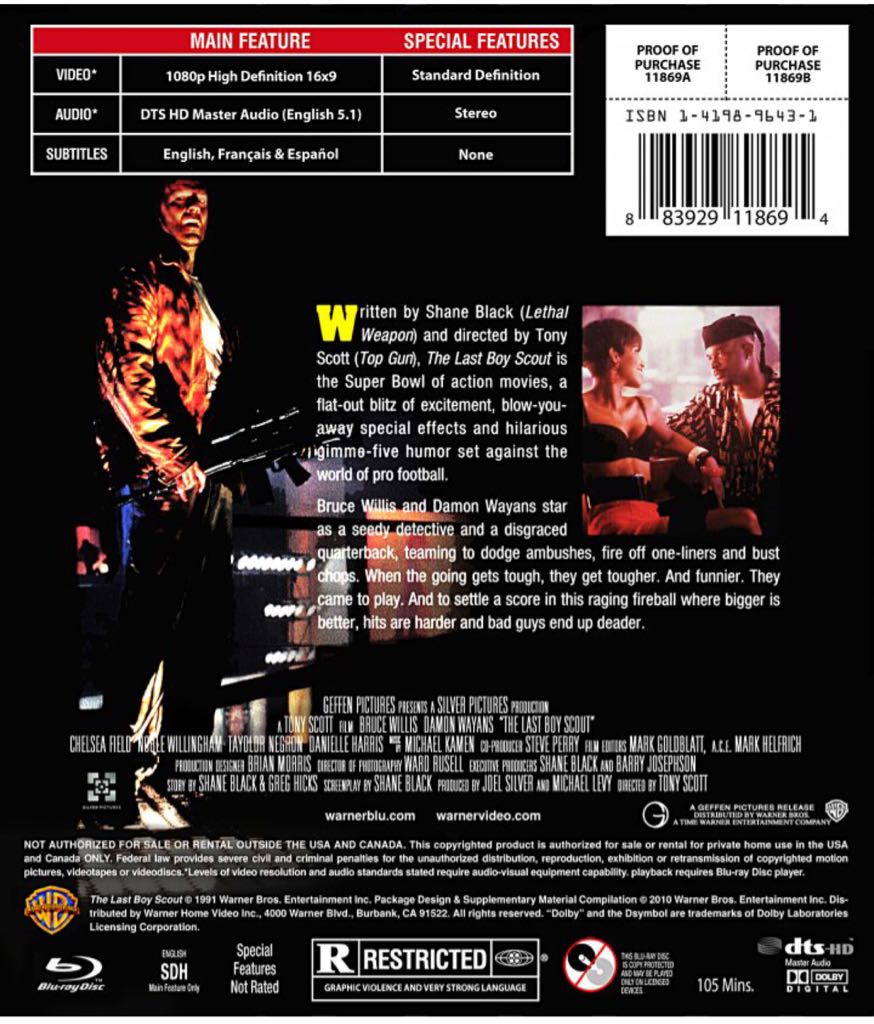 The Last Boy Scout DVD-R movie collectible [Barcode 7321900122177] - Main Image 2