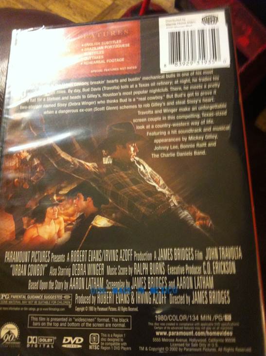 Urban Cowboy DVD movie collectible [Barcode 883929319350] - Main Image 2