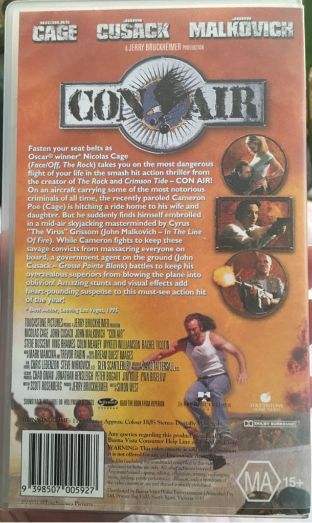 Con Air VHS movie collectible [Barcode 386936037496] - Main Image 2