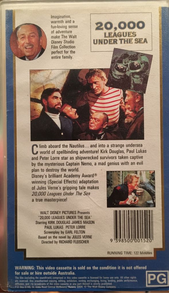 20,000 Leagues Under the Sea VHS movie collectible [Barcode 082554312839] - Main Image 2