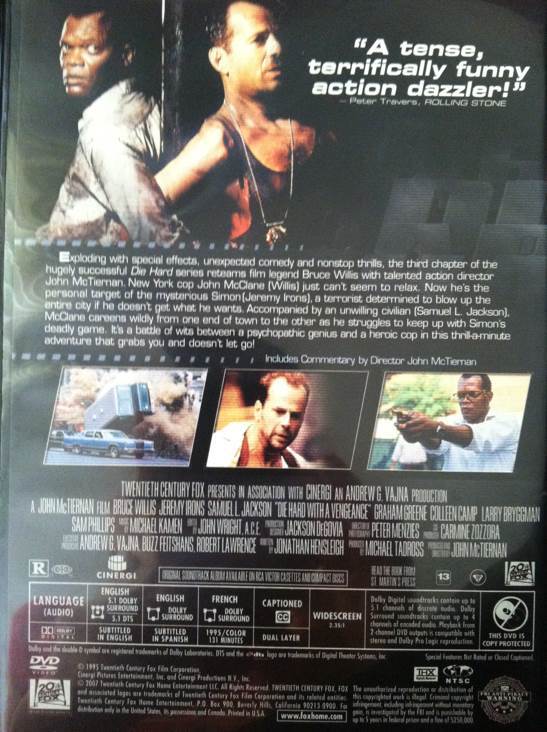 *Die Hard 3: With a Vengeance Digital Copy movie collectible - Main Image 2