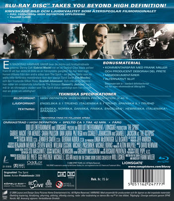 The Spirit DVD movie collectible [Barcode 031398108436] - Main Image 4