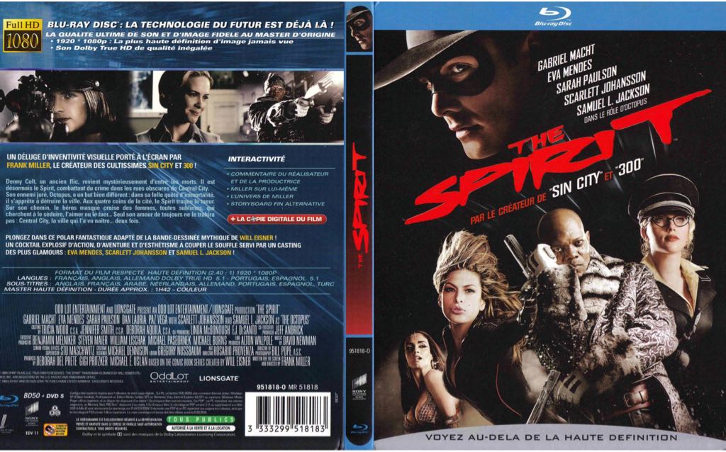 The Spirit Blu-ray movie collectible [Barcode 057373204405] - Main Image 2