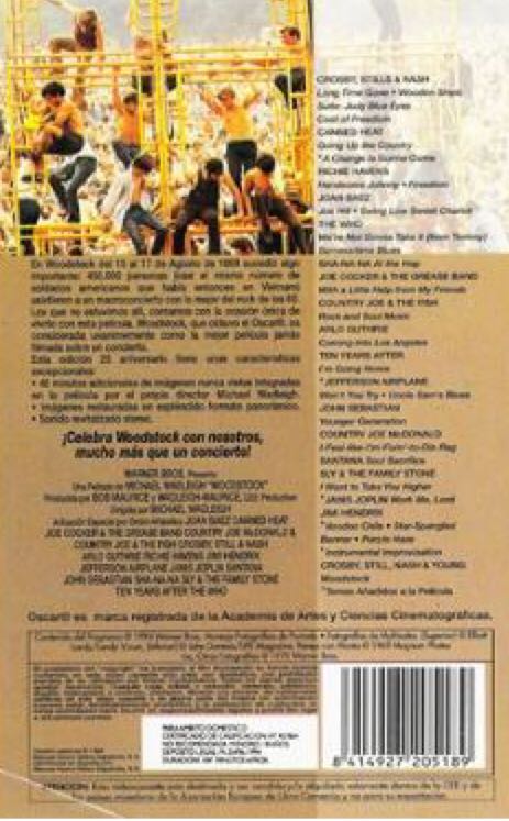 Woodstock I {Bootleg} DVD movie collectible [Barcode 076476131104] - Main Image 2