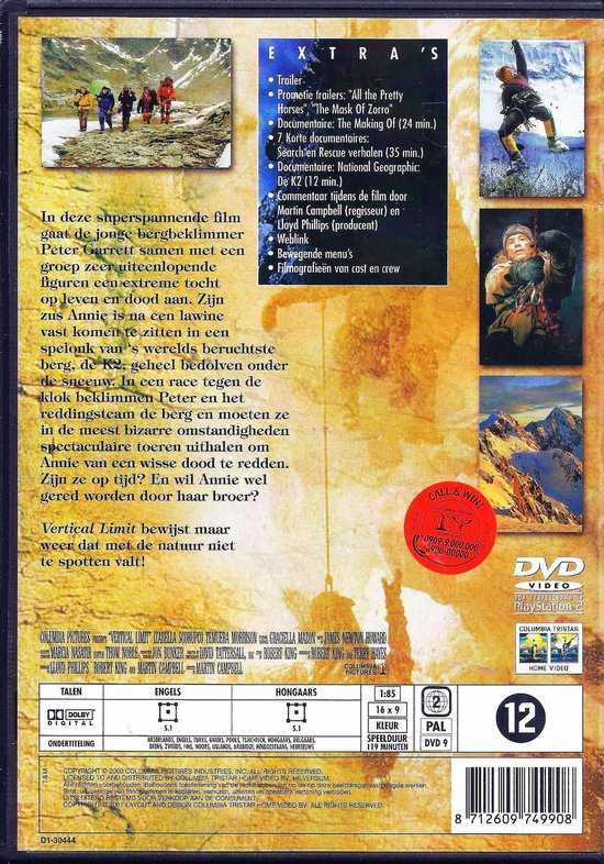 Vertical Limit DVD movie collectible [Barcode 8712609749908] - Main Image 2