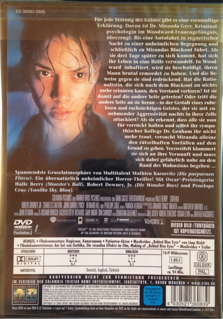 Gothika DVD movie collectible [Barcode 4030521360839] - Main Image 2