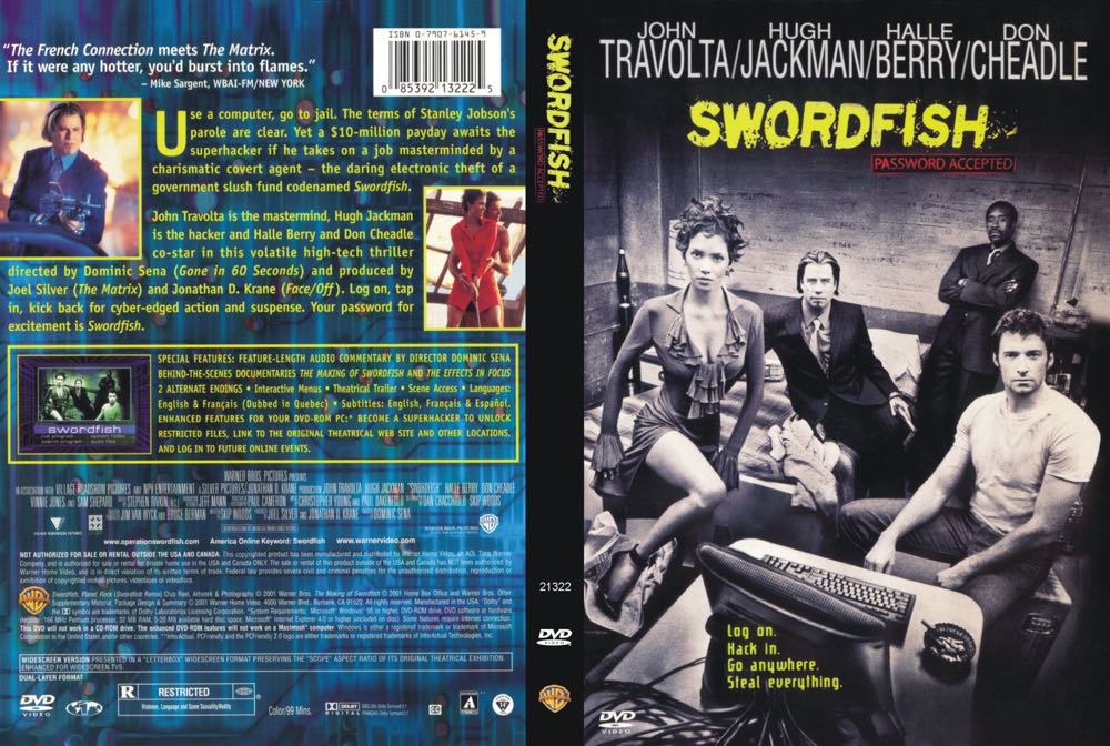 Swordfish Digital Copy movie collectible [Barcode 085302131225] - Main Image 2