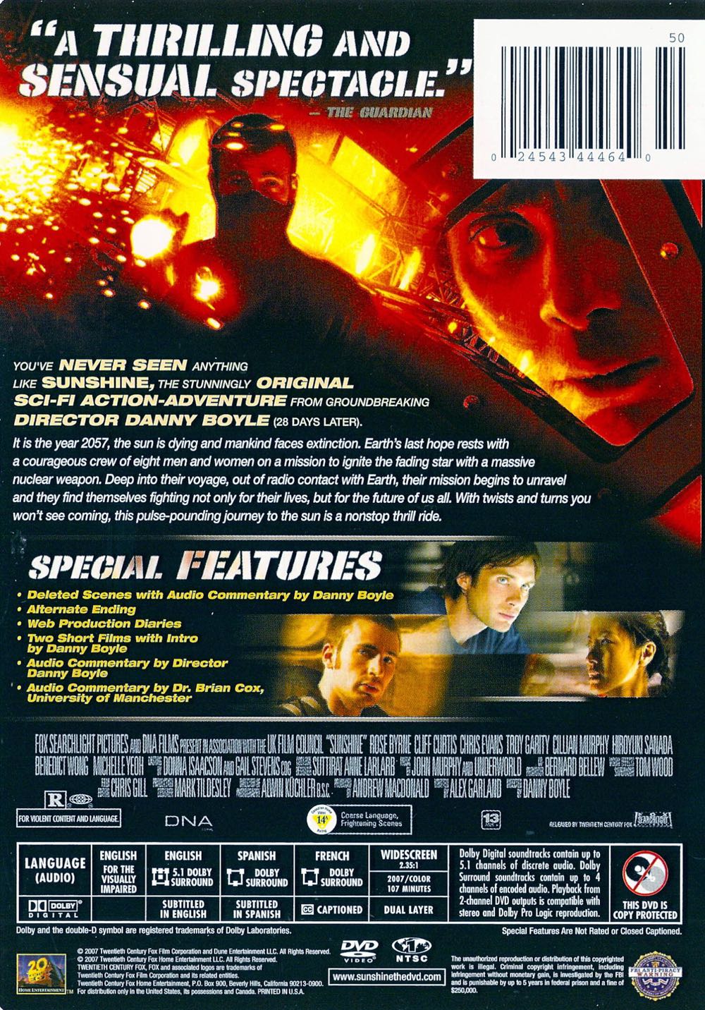 Sunshine DVD movie collectible [Barcode 024543444619] - Main Image 2