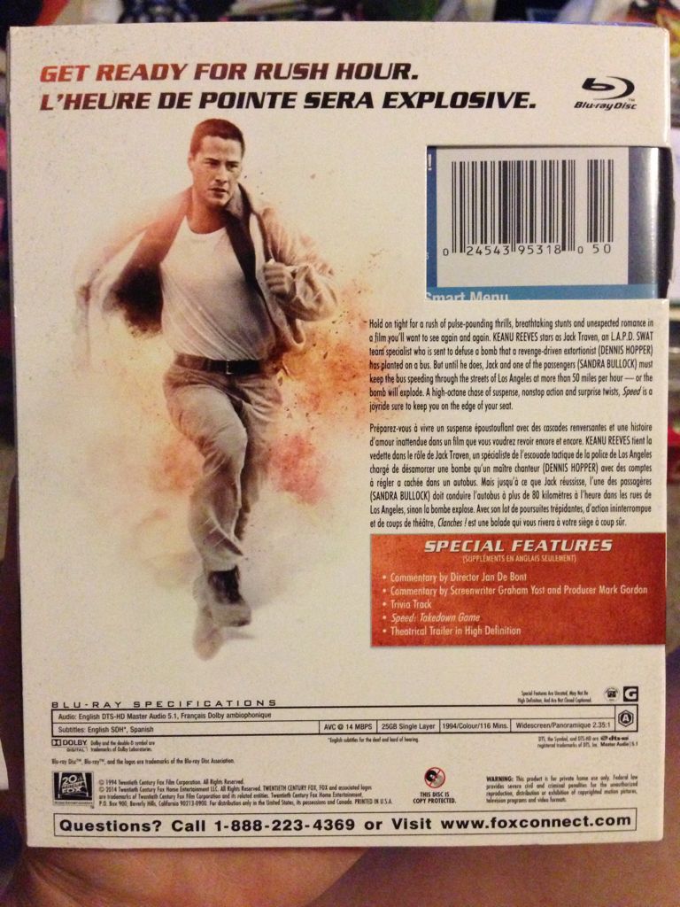 Speed Blu-ray movie collectible [Barcode 024543396062] - Main Image 2