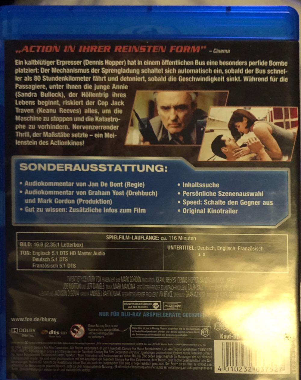 Speed Blu-ray movie collectible [Barcode 4010232037527] - Main Image 2