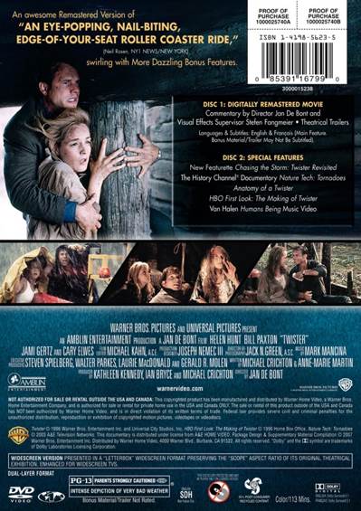 Twister DVD movie collectible [Barcode 085391167990] - Main Image 2