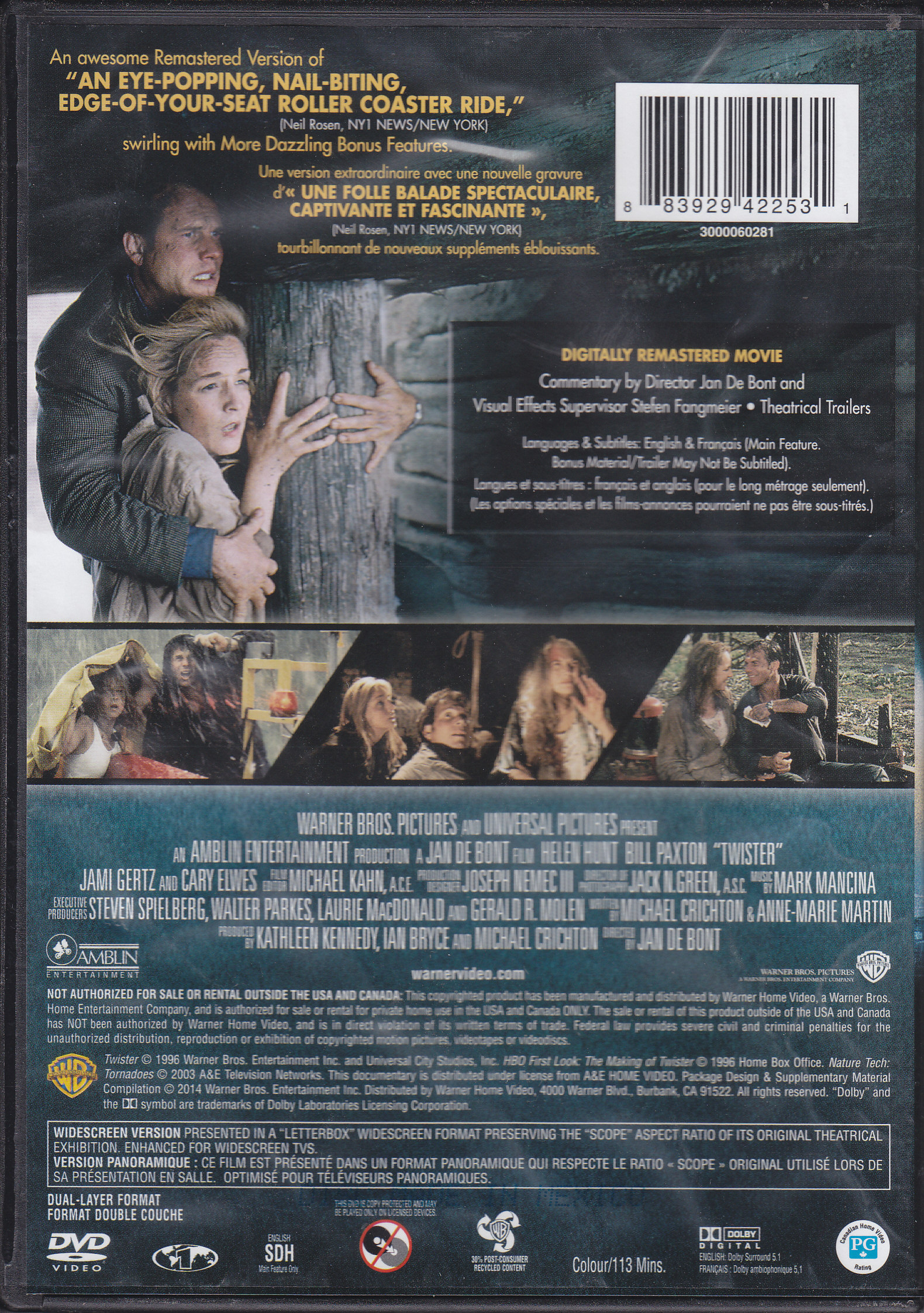 Twister DVD movie collectible [Barcode 883929422531] - Main Image 2