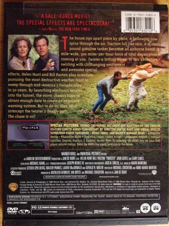 Twister DVD movie collectible - Main Image 2
