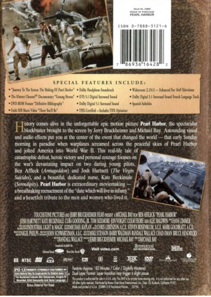 Pearl Harbor (Director’s Cut) DVD movie collectible [Barcode 726936168538] - Main Image 2