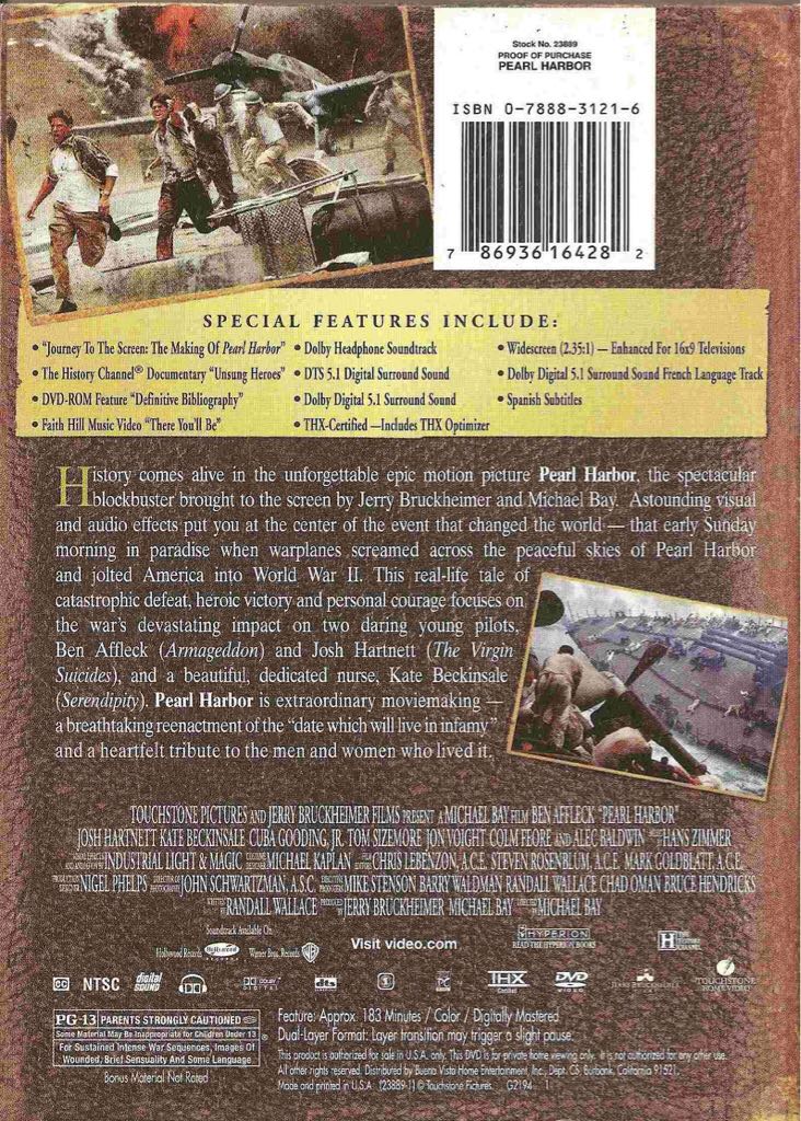 Pearl Harbor DVD movie collectible - Main Image 2