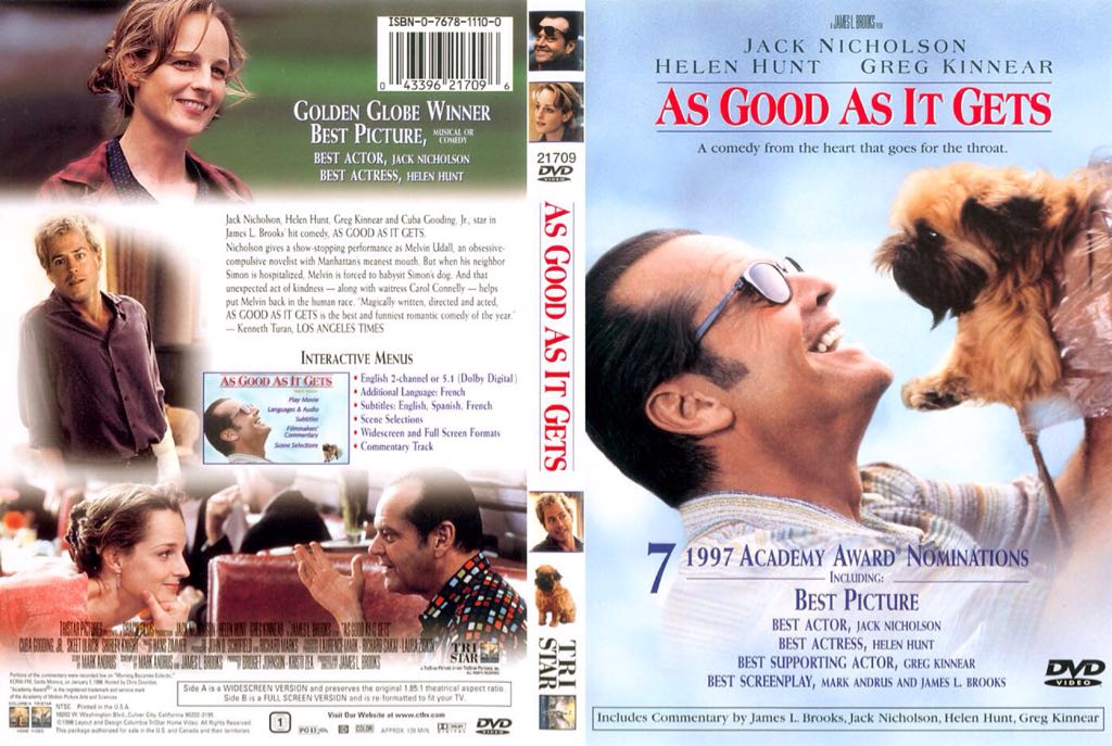As Good As It Gets DVD movie collectible [Barcode 043396156371] - Main Image 2