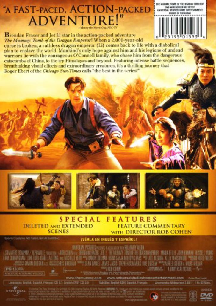 The Mummy: Tomb of the Dragon Emperor DVD movie collectible [Barcode 025195052702] - Main Image 2