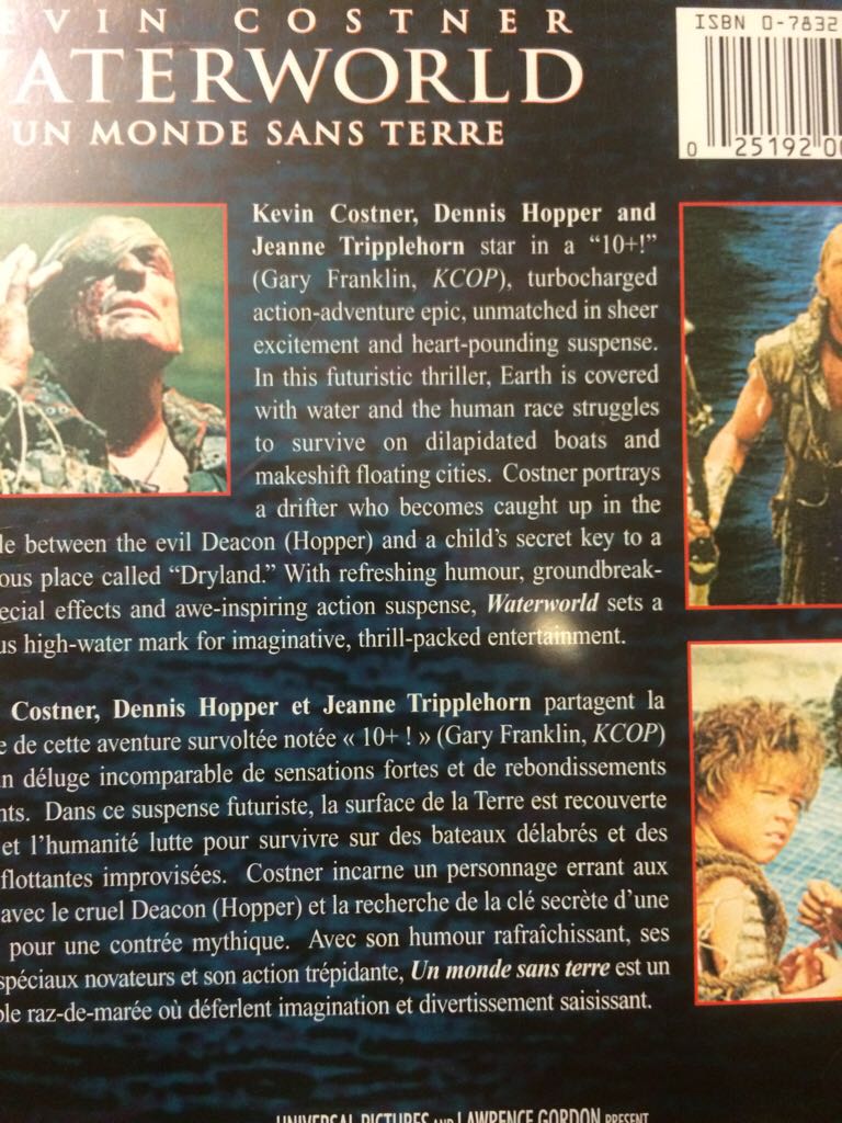 #211 Waterworld DVD movie collectible [Barcode 025192003929] - Main Image 2