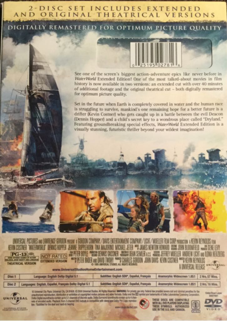 Waterworld DVD movie collectible [Barcode 025195027816] - Main Image 2