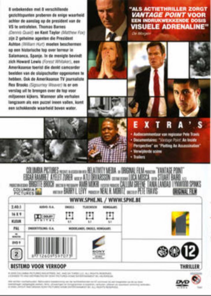 Vantage Point DVD movie collectible [Barcode 8712609597073] - Main Image 2