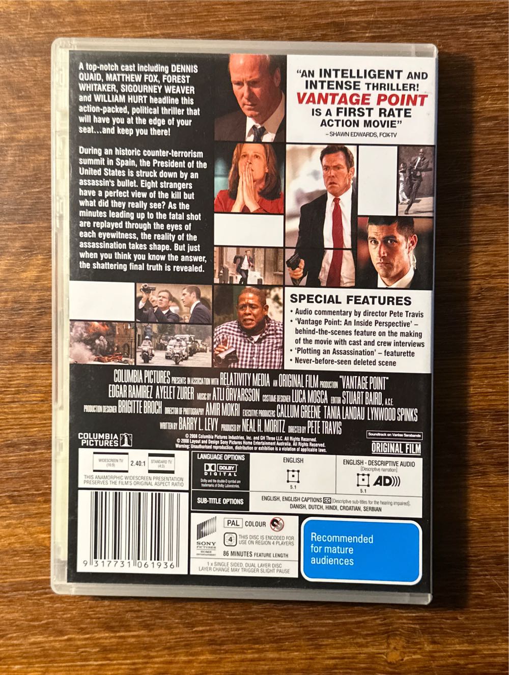 Vantage Point DVD movie collectible [Barcode 9317731061936] - Main Image 2