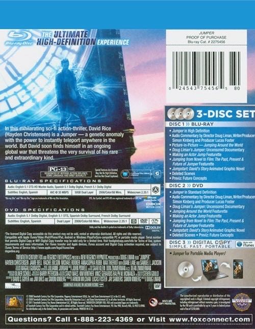 Jumper DVD movie collectible [Barcode 024543519546] - Main Image 4