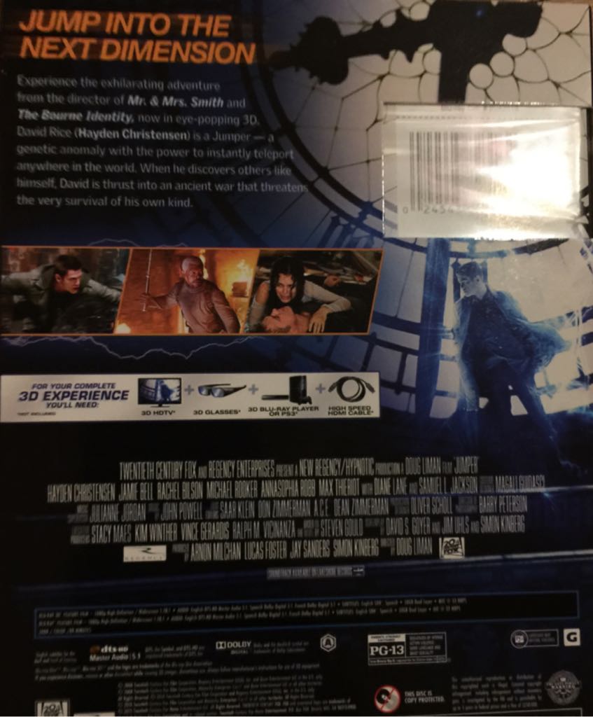 Jumper Blu-ray movie collectible [Barcode 024543823162] - Main Image 2