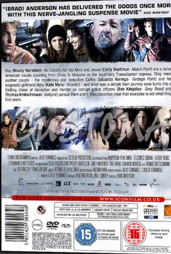 Transsiberian DVD movie collectible [Barcode 5051429101644] - Main Image 2