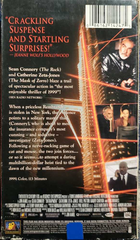 Entrapment VHS movie collectible [Barcode 086162142475] - Main Image 2