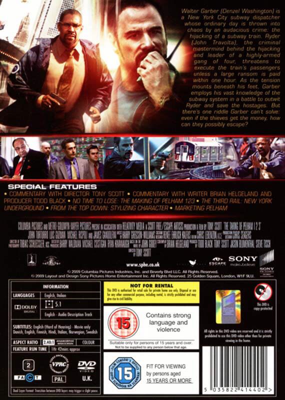 Taking of Pelham 1 2 3 The Blu-ray movie collectible [Barcode 5051159263612] - Main Image 2