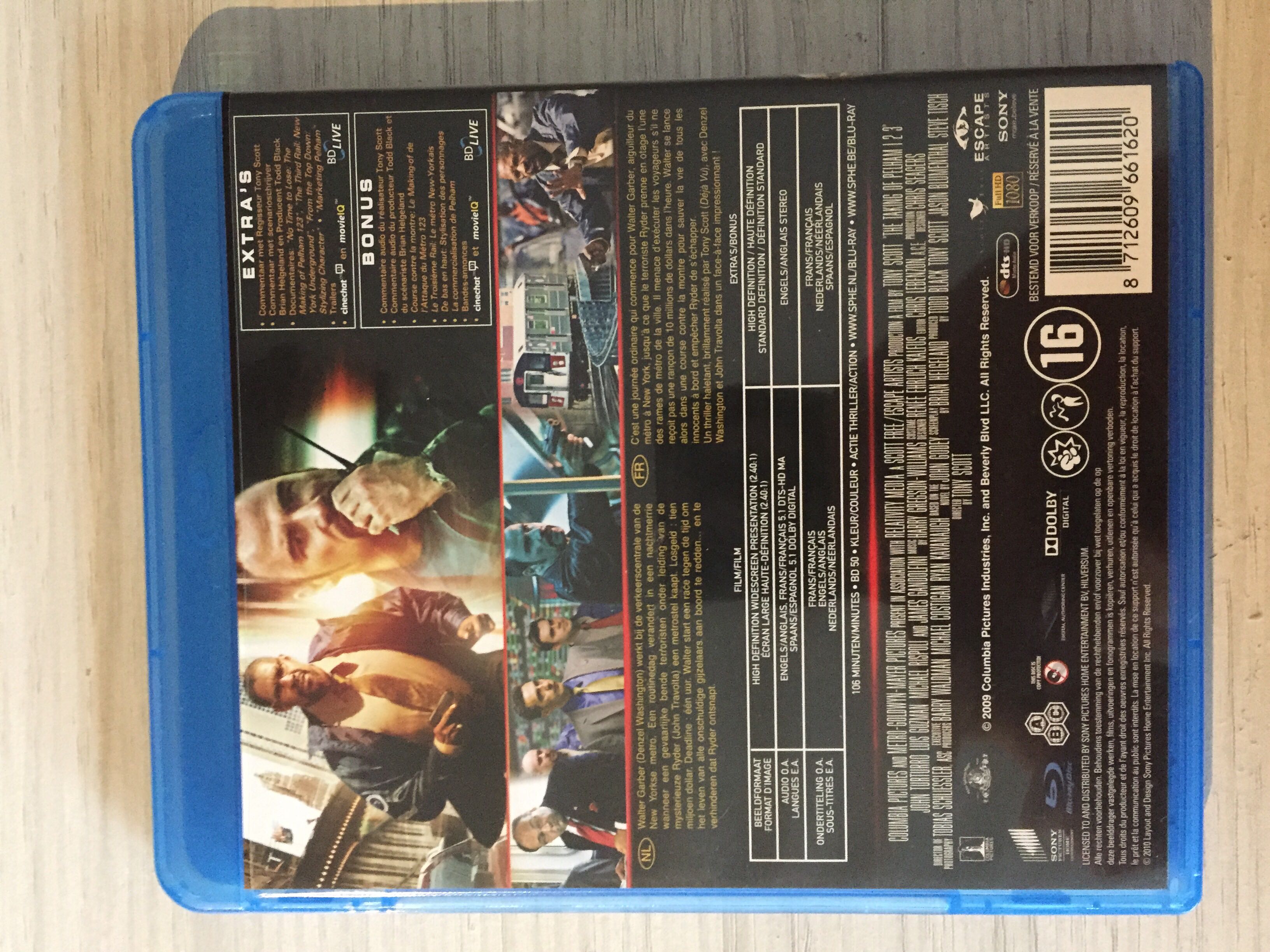 The Taking of Pelham 123 Blu-ray movie collectible [Barcode 8712609661620] - Main Image 2